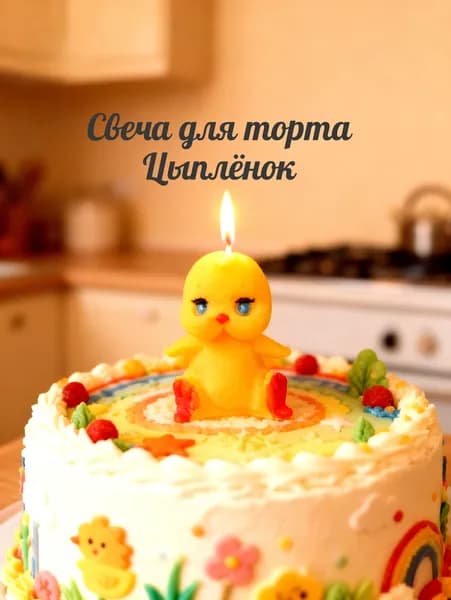 Свечи для торта "Цыплёнок", 4.5 см х 3.5 см, 1 шт