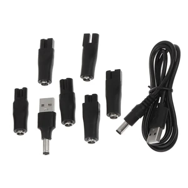 Зарядное устройство для электрических триммеров и очистителей бороды с USB-адаптерами
