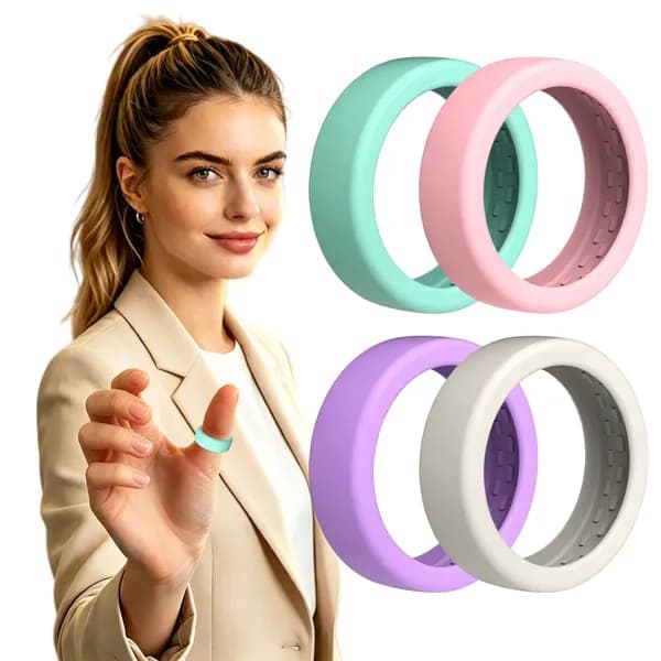 Чехол из силикона для кольца Oura Ring 5, 4 штуки, размер S, цвета: розовый, мята, фиолетовый, звёздный