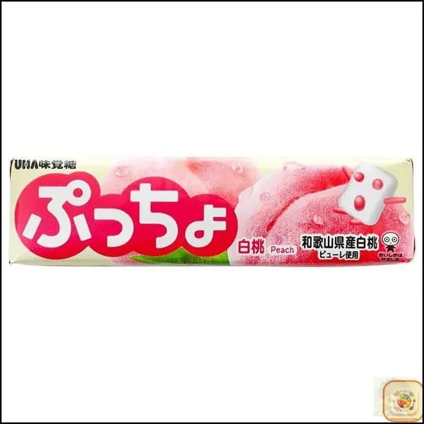 Соковая жевательная конфета UHA Puccho, персиковый вкус, 50 г