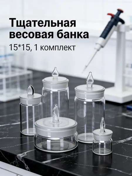 Бюкс высокий 15*15 лабораторный мерный 1.5 мл