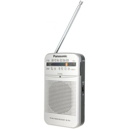Радиоприемник Panasonic, динамик 1 шт, от батарей, серый (RF-P50DEG-S)