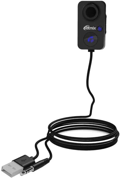 FM-трансмиттер Ritmix BTR-100 черный BT (80001126)