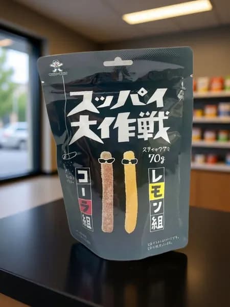 Жевательный мармелад 70г Червячки "Хочу-Хочу" Кола и Лимон Want Want Japan C