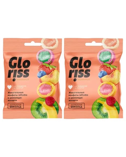Жевательные конфеты GLORISS Jefrutto ассорти 35г х 2шт