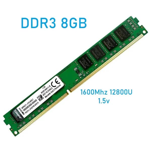 Оперативная память Kingston DDR3 8 ГБ 1600 MHz DIMM PC3-12800U CL11 DDR3, 1600 МГц, 1 x 8 ГБ (KVR16N11/8)