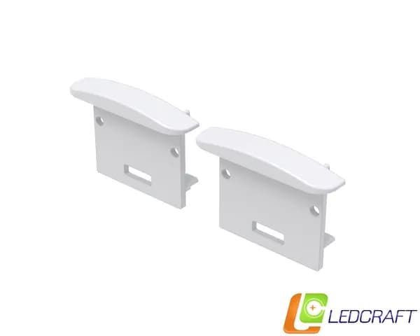 Заглушки 2 шт для профиля LC-LPV2537M28 пластиковые серые