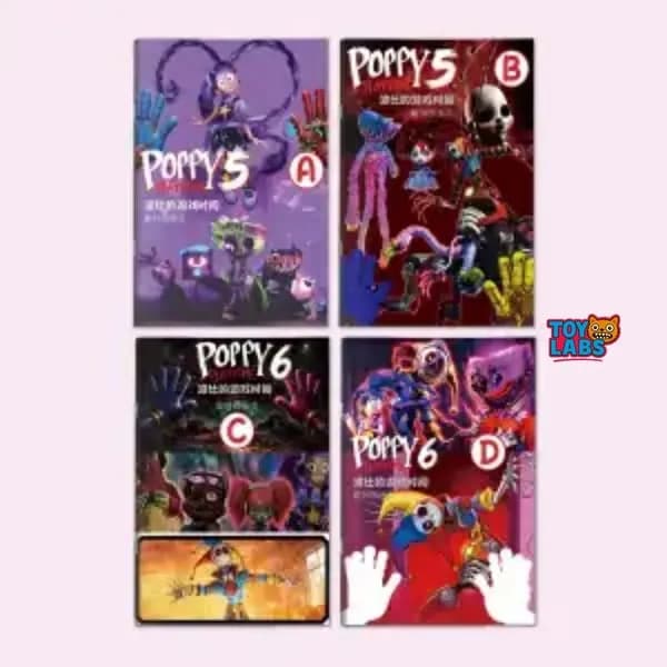 Детская рисовалка обводилка (Poppy Playtime) с персонажами Хагги Вагги и Кисси Мисси, развивающая тетрадь для раскрашивания, для мальчиков и девочек от 6 лет
