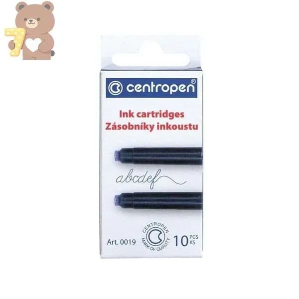 Картриджи чернильные синие Centropen, комплект 10 шт