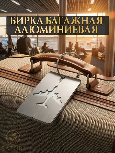 Багажная металлическая на чемодан, бирка для багажа/чемодана