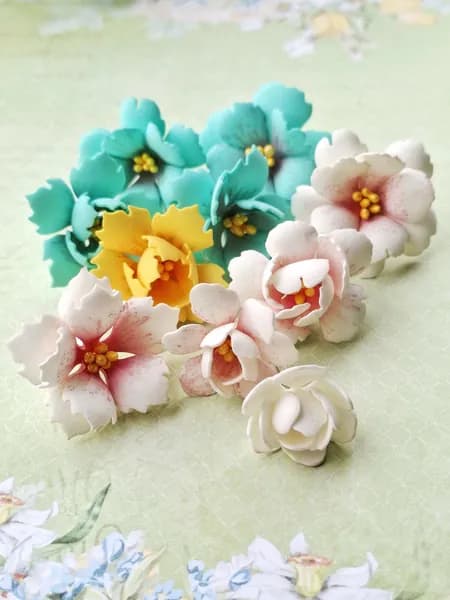 Цветы для скрапбукинга, 10 шт.