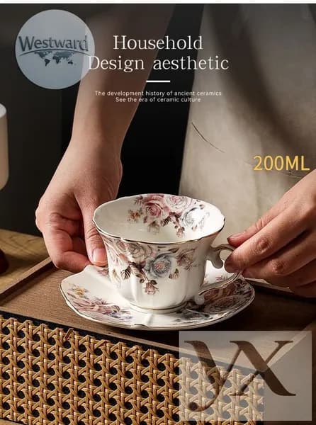 Чайная пара "Розы старой Англии", Фарфор, Royal Albert, Великобритания, вторая половина 20 века.