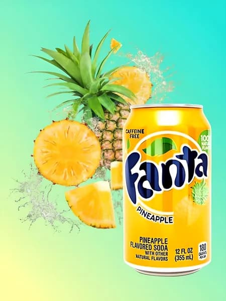 Газированный напиток Fanta со вкусом ананаса, 355 мл, США