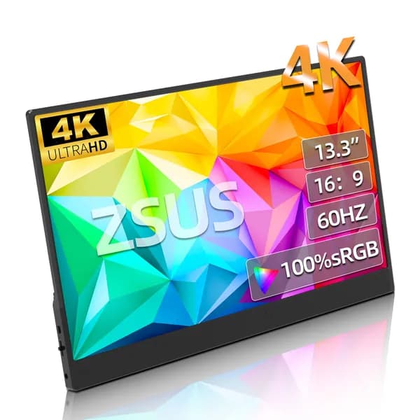 13.3" Монитор (13AK-RU), IPS, 3840x2160 4K, 60 Гц, черный матовый