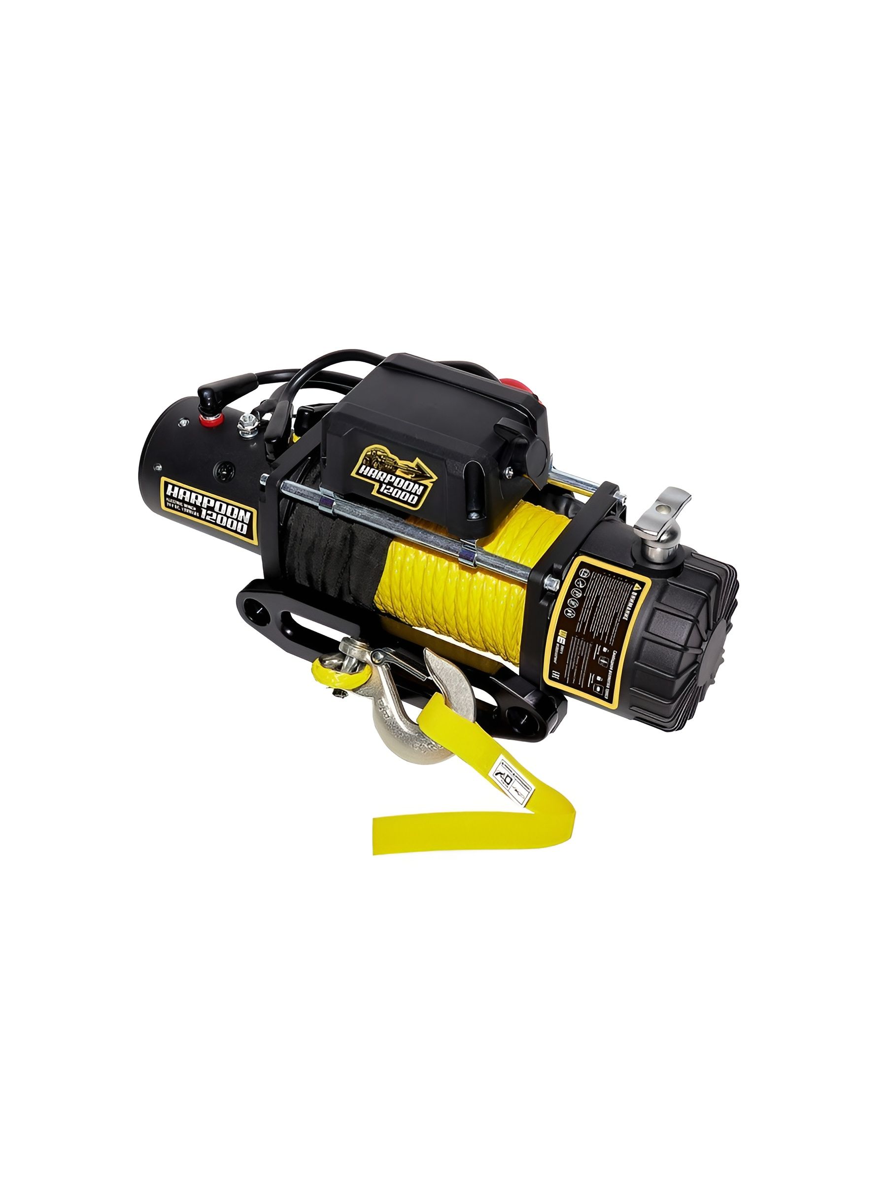 Лебедка автомобильная Harpoon 12000 New 12В с синтетическим тросом