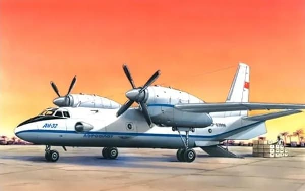 Сборная модель Восточный Экспресс Транспортный самолет Ан-32