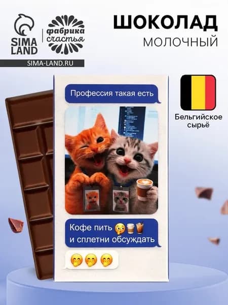 Молочный шоколад для приятных бесед, 2 шт