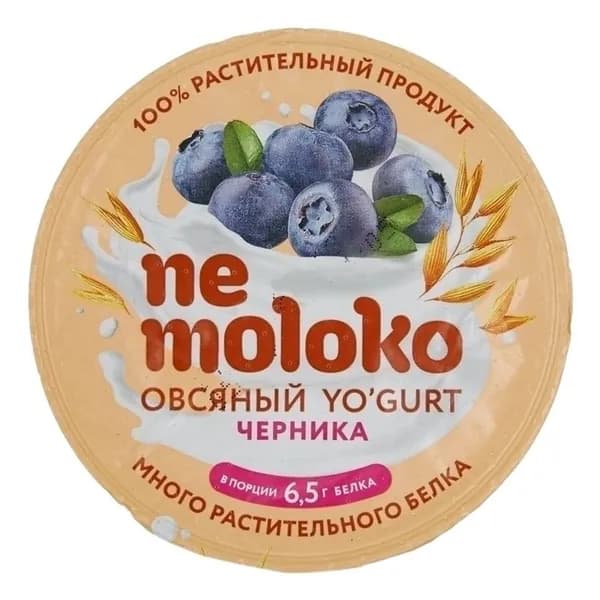 Растительный аналог йогурта Nemoloko Yo'gurt овсяный с черникой 5% 130 г