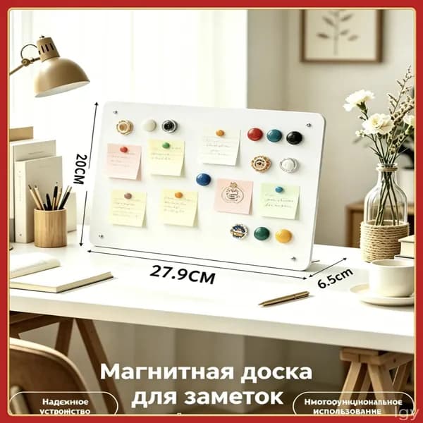 Магнитная доска для заметок Офисная настольная магнитная доска