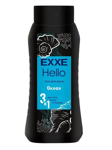 Гель для душа Exxe Hello Men 3в1 Океан, мужской, 400мл
