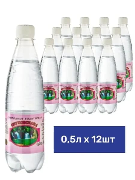 Вода "Обуховская 1 Премиум" минеральная газированная, 0.5 л х 12 шт