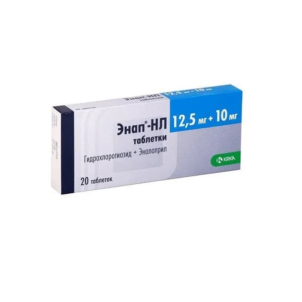 Энап-НЛ таб.10мг+12,5мг №20
