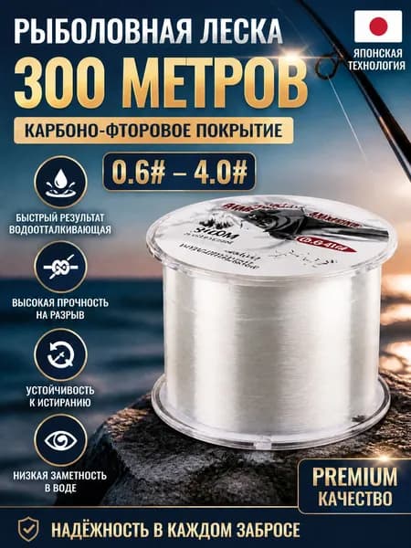 Флюорокарбоновая леска для рыбалки, размотка: 100 м, толщина: 0.12 мм