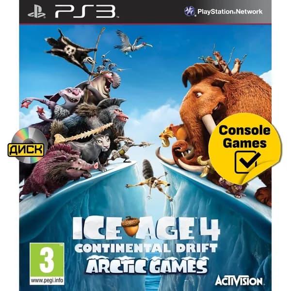 Игра PS3 Ледниковый Период 4 (Ice Age 4) (русская версия) (PlayStation 3, Русская версия)