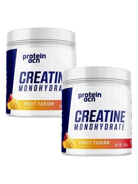 Protein Ocean Creatine Monohydrate, Креатин моногидрат со вкусом фруктового микса, микронизированный, 600 г, набор из 2 упаковок