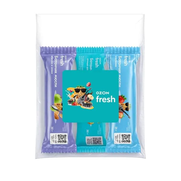 Батончики мюсли Ассорти 3 вкуса 25 г, Ozon Fresh