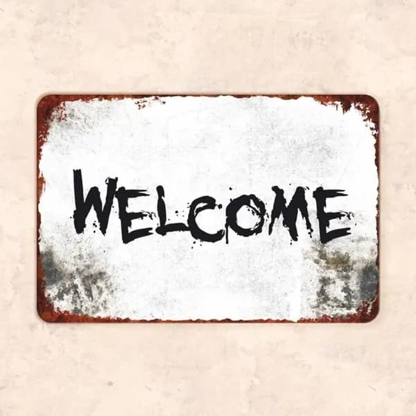 Табличка "Welcome", 30х20 см, УФ-печать