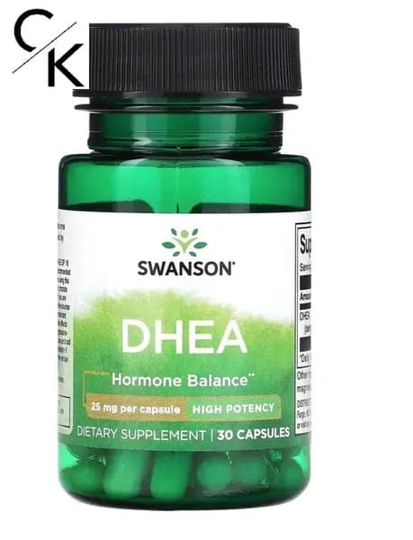 Swanson ДГЭА, DHEA, Hormone Balance, высокая эффективность, 25 мг, 30 капсул