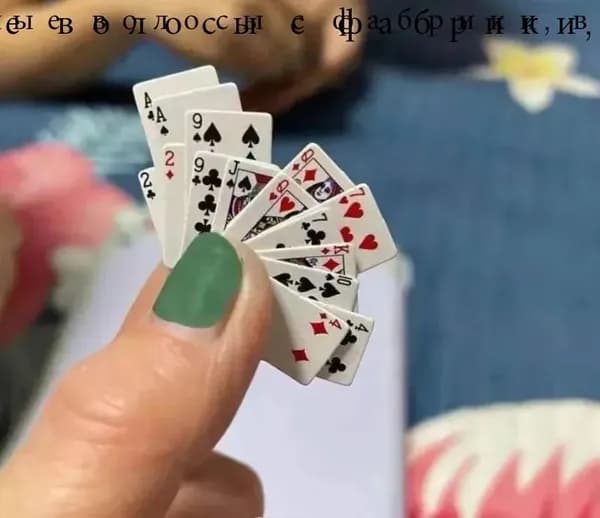 Карты игральные / мини карты / 3,2х4,2 см