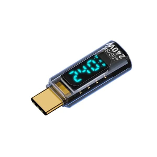 Цифровой USB-тестер для Type-C кабелей, измерение мощности до 240 Вт, данные 40 Гбит/с