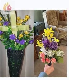 Круглая полая ритуальная ваза, 2 шт.