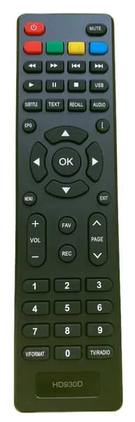 Пульт HD930D для DVB-T2 ресивера Selenga