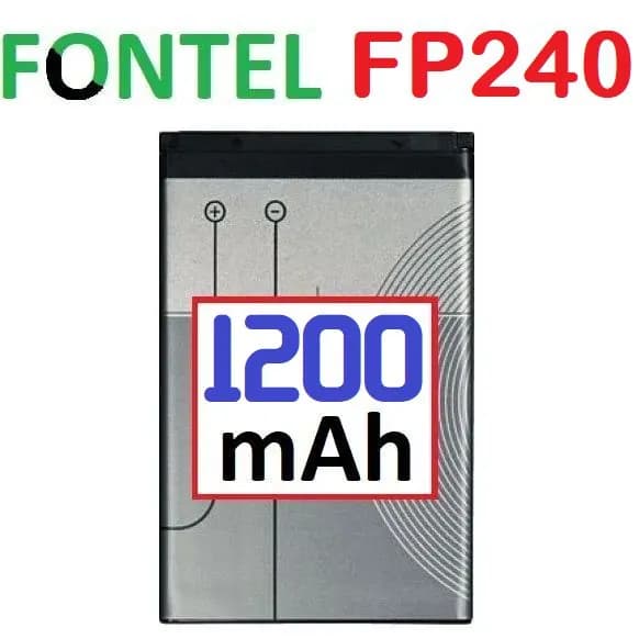 Мобильный телефон -Аккумулятор Fontel FP240 (УСИЛЕНЫЙ) на 1200mAh, бежевый, белый