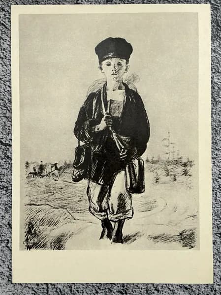 Открытка СССР Школьник худ Пахомов 1964 год #14