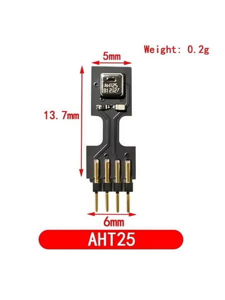 Модуль датчика температуры и влажности AHT25 с готовыми штифтами, интерфейс I2C