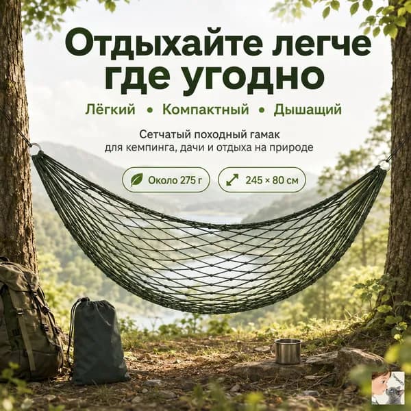 Гамак Нейлон, 80х240 см