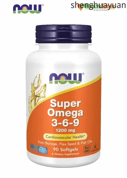 NOW Super Omega 3-6-9 Fish Oil 90 софтгелевых капсул, Нау Супер Омега 3-6-9 1200 мг