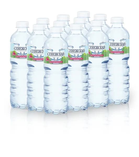 Вода негазированная Сенежская, 12 шт по 0,5 л