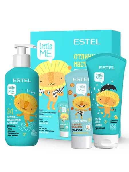 ESTEL PROFESSIONAL Набор детской косметики для душа LITTLE ME Отличное настроение: шампунь-кондиционер 300 мл, гель для душа 200 мл и зубная паста 60 мл