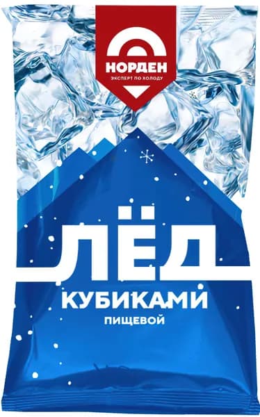 Лед пищевой кубиками НОРДЕН, 1000 г