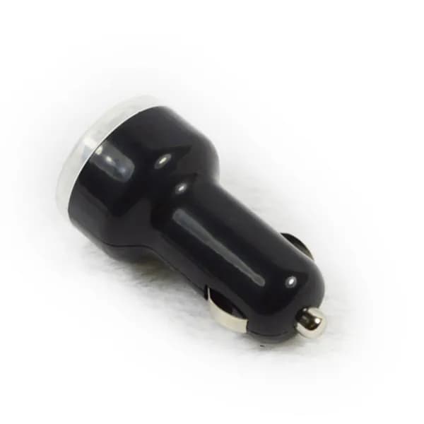 Двойное usb автомобильное зарядное устройство 2.1а, черное, с led-подсветкой, для зарядки электронных устройств