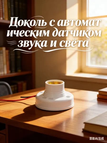 Цоколь с автоматическим датчиком звука и света. Патрон E27 со светошумовым датчиком.