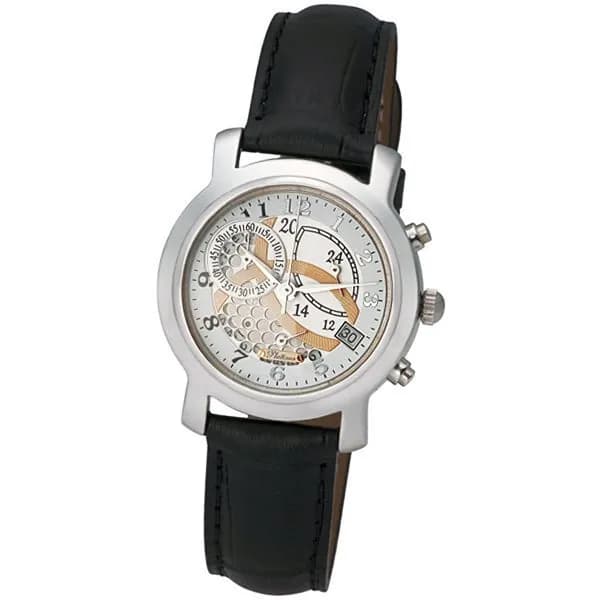Женские серебряные часы Platinor Оливия хронограф, арт. 97600.233