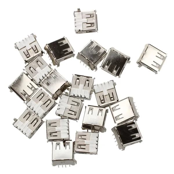 20 шт. USB-гнездо типа A 4-контактный DIP-разъем с прямым углом