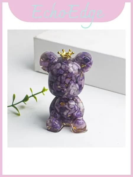 фигура из розового кварца с resin для детей и туристический подарок стиль h