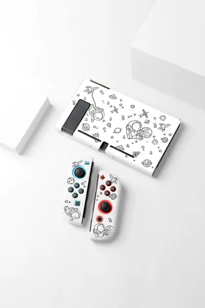 Тематический защитный чехол, Съемная мягкая оболочка для Nintendo Switch, Мягкий силиконовый чехол для Switch_NS_Серая ручка астронавта